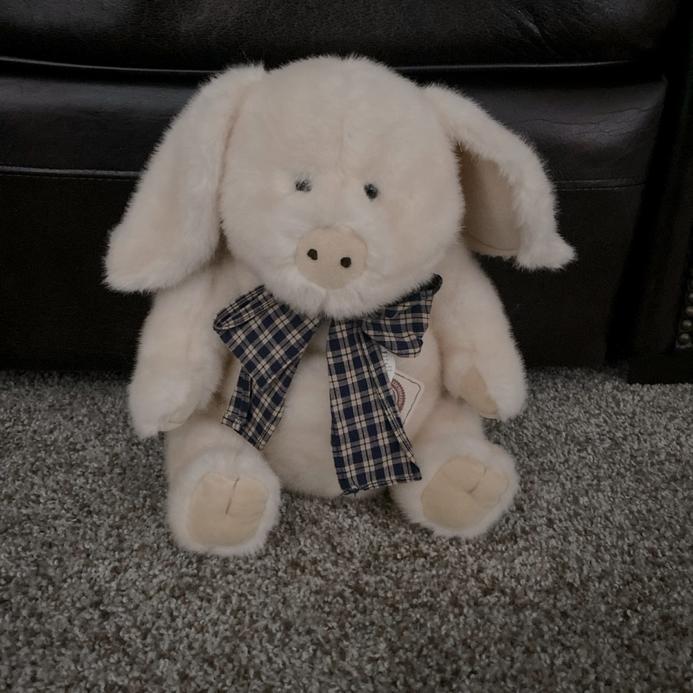 Boyds Collection Willie B Bacon Plush  Pig  16” H Vintage Fully Jointed W/ Tags